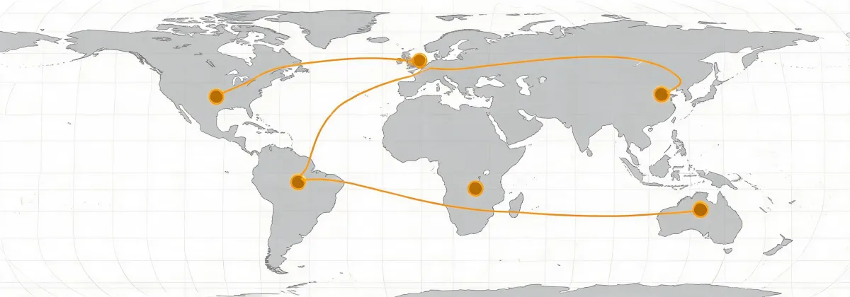 Industrial automation support office map illustration