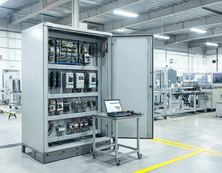 PLC-controlled industrial production cell