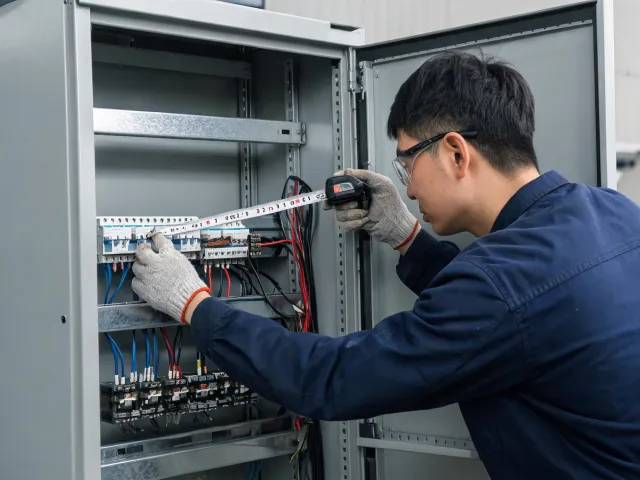 Control cabinet dimension check